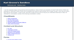 Desktop Screenshot of karlgroves-sandbox.com